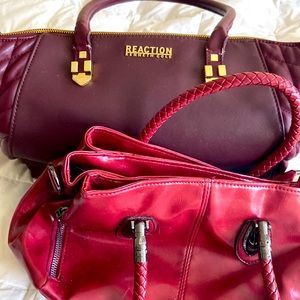 Womens satchel purses at $25 each Medium size- color burgundy